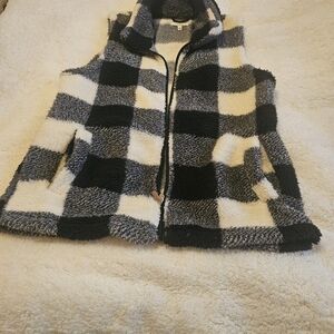 Maurices Black and White Checkered Vest